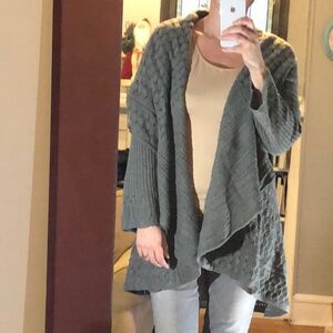 TOPIN wool 2-way shawl cardigan waterfall duster cardigan size medium